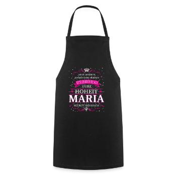 Eure Hoheit Maria betritt den Raum - Kochschürze - Schwarz - Vorne - AI Model Male 185 dark (185cm)
