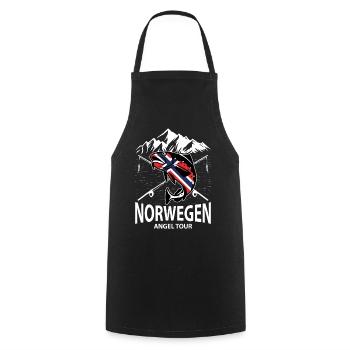 Norwegen Angel Tour - Kochschürze - Schwarz - Vorne - AI Model Male 185 dark (185cm)