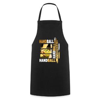 Handball Gold Handball Player Grunge Fan Team - Cooking Apron - black - Front - AI Model Male 185 dark (185cm)
