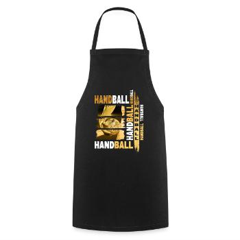 Handball Gold Handball Player Grunge Fan Team - Cooking Apron - black - Front - AI Model Male 185 dark (185cm)