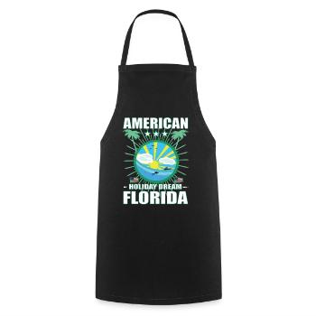 American Holiday Dream FLorida - Sunset State - Kochschürze - Schwarz - Vorne - AI Model Male 185 dark (185cm)