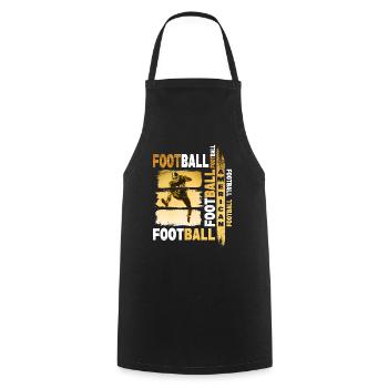 Joueur de football américain Gold Vintage Retro Sport - Tablier de cuisine - noir - Devant - AI Model Male 185 dark (185cm)