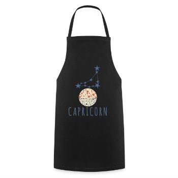La constellation du Capricorne - Tablier de cuisine - noir - Devant - AI Model Male 185 dark (185cm)