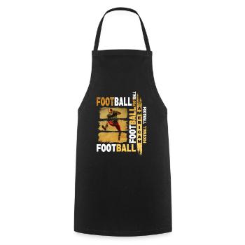 Joueur de football américain Gold Vintage Retro Sport - Tablier de cuisine - noir - Devant - AI Model Male 185 dark (185cm)