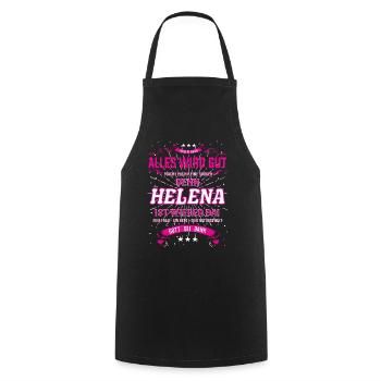 Helena Design, alles wird gut - Kochschürze - Schwarz - Vorne - AI Model Male 185 dark (185cm)