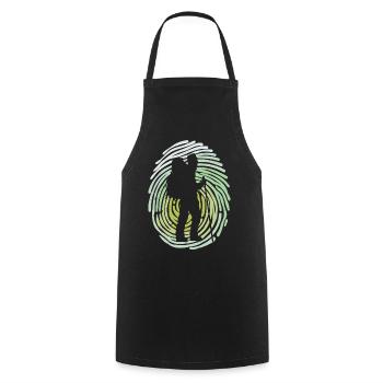 mountain hike, hiking, hiker, hike, trekking - Cooking Apron - black - Front - AI Model Male 185 dark (185cm)