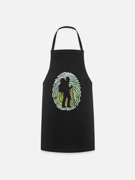 randonnée en montagne, randonnée, randonneur, randonnée, trekking - Tablier de cuisine - noir