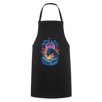 Dragon - Tablier de cuisine - noir - Devant - AI Model Male 185 dark (185cm)