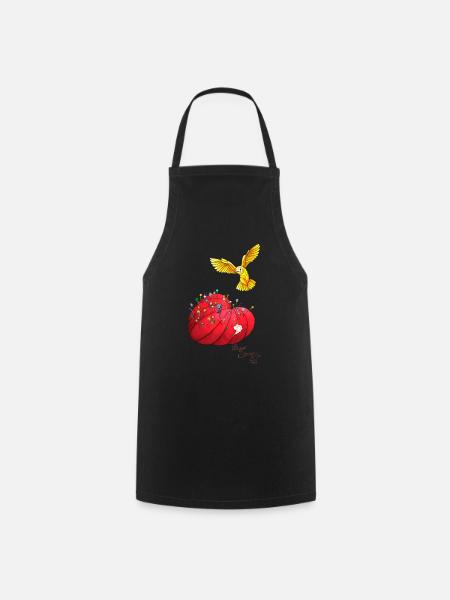 Pic de Coeur - Cooking Apron - black