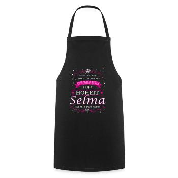 Eure Hoheit Selma betritt den Raum - Kochschürze - Schwarz - Vorne - AI Model Male 185 dark (185cm)
