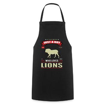 Juste un garçon qui aime la tenue de lion - Tablier de cuisine - noir - Devant - AI Model Male 185 dark (185cm)