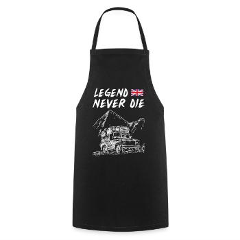 La légende de Landy ne meurt jamais - Tablier de cuisine - noir - Devant - AI Model Male 185 dark (185cm)