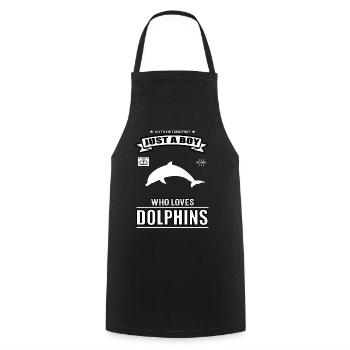 Just a Boy who loves Poodle Outfit - Cooking Apron - black - Front - AI Model Male 185 dark (185cm)