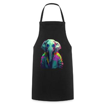 Elephant Africa Asia Animal Baby Elephant Cool - Cooking Apron - black - Front - AI Model Male 185 dark (185cm)