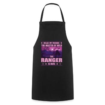 Ranger - Masters of the Wilderness: Explore Nature - Cooking Apron - black - Front - AI Model Male 185 dark (185cm)