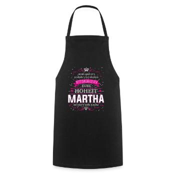 Martha ist wieder da, alles wird gut - Kochschürze - Schwarz - Vorne - AI Model Male 185 dark (185cm)