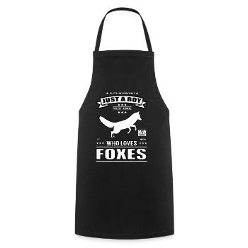Juste un garçon qui aime la tenue des renards - Tablier de cuisine - noir - Devant - AI Model Male 185 dark (185cm)