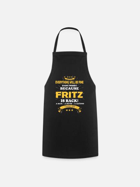 Everything will be fine Fritz Is back - Kochschürze - Schwarz