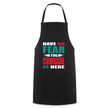 Have no Fear the Comrade is here Outfit - Cooking Apron - black - Front - AI Model Male 185 dark (185cm)