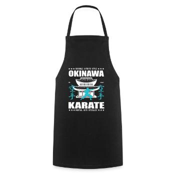 conception d’arts martiaux Karate-Do cool avec kanji - Tablier de cuisine - noir - Devant - AI Model Male 185 dark (185cm)