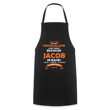 Tout ira bien Jacob est de retour - Tablier de cuisine - noir - Devant - AI Model Male 185 dark (185cm)