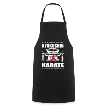 coole Kyokushin Kampfsport Design mit Kanji - Kochschürze - Schwarz - Vorne - AI Model Male 185 dark (185cm)