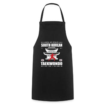coole Taekwondo Kampfsport Design mit Kanji - Kochschürze - Schwarz - Vorne - AI Model Male 185 dark (185cm)