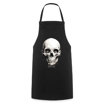Memento mori - Skull Totenkopf - Kochschürze - Schwarz - Vorne - AI Model Male 185 dark (185cm)