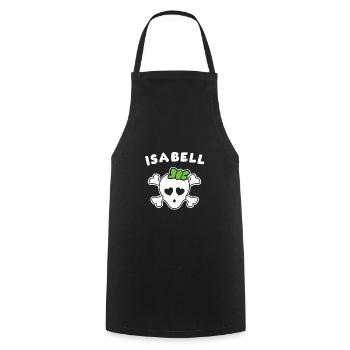 Pirate Isabell Design for Girls and Women - Cooking Apron - black - Front - AI Model Male 185 dark (185cm)