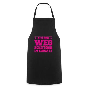Out of the way confectioner in action Design - Cooking Apron - black - Front - AI Model Male 185 dark (185cm)