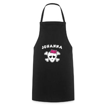 Pirate Johanna Design for Girls and Women - Cooking Apron - black - Front - AI Model Male 185 dark (185cm)