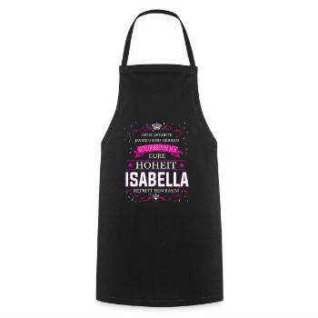 Your Highness Isabella enters the room - Cooking Apron - black - Front - AI Model Male 185 dark (185cm)