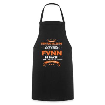 Tout ira bien Fynn est de retour - Tablier de cuisine - noir - Devant - AI Model Male 185 dark (185cm)
