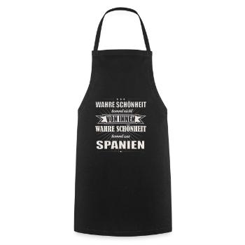 Wahre Schönheit kommt aus Spanien Design - Kochschürze - Schwarz - Vorne - AI Model Male 185 dark (185cm)