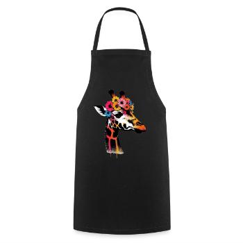 Girafe - Tablier de cuisine - noir - Devant - AI Model Male 185 dark (185cm)