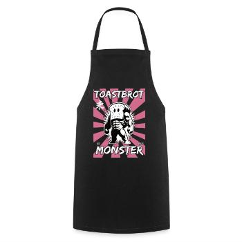 Pain grillé Monster Kaiju Design pour Japon Monster F - Tablier de cuisine - noir - Devant - AI Model Male 185 dark (185cm)