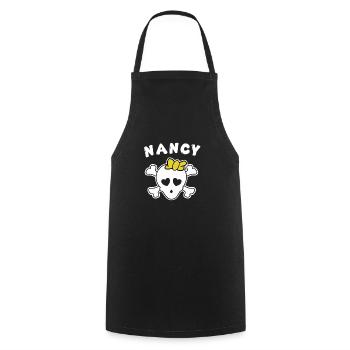 Piratin Nancy Design für Mädchen und Frauen - Kochschürze - Schwarz - Vorne - AI Model Male 185 dark (185cm)