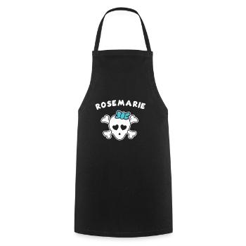 Pirate Rosemarie Design for Girls and Women - Cooking Apron - black - Front - AI Model Male 185 dark (185cm)
