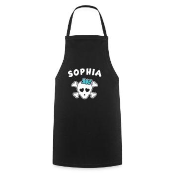 Pirate Sophia Design for Girls and Women - Cooking Apron - black - Front - AI Model Male 185 dark (185cm)