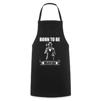 Born to be Magician – Cool Wizard Design - Cooking Apron - black - Front - AI Model Male 185 dark (185cm)
