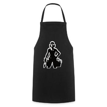 Design de jardinier pour la femme à la main verte - Tablier de cuisine - noir - Devant - AI Model Male 185 dark (185cm)