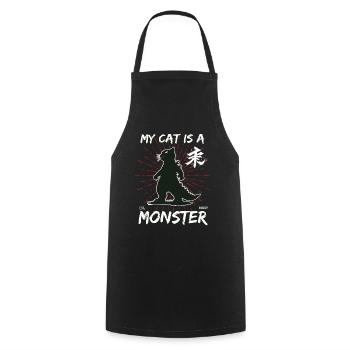 Chats Kaiju Design pour chats et fan de monstres - Tablier de cuisine - noir - Devant - AI Model Male 185 dark (185cm)