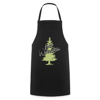 Merry Christmas Fir Forest Tree Spruce Symbol - Cooking Apron - black - Front - AI Model Male 185 dark (185cm)