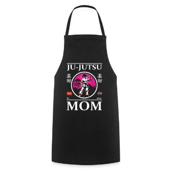 Ju-Jutsu Mom - Selbstverteidigungs Mutter Design - Kochschürze - Schwarz - Vorne - AI Model Male 185 dark (185cm)