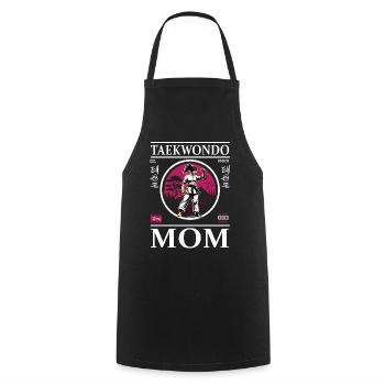Taekwondo Mom - Arts Martiaux Mom Design - Tablier de cuisine - noir - Devant - AI Model Male 185 dark (185cm)