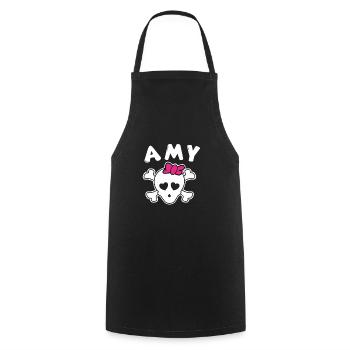Pirate Amy Design for Girls and Women - Cooking Apron - black - Front - AI Model Male 185 dark (185cm)