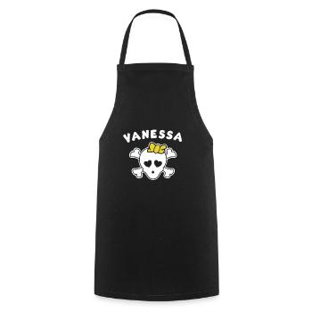 Pirate Vanessa, design for girls and women - Cooking Apron - black - Front - AI Model Male 185 dark (185cm)