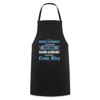 True beauty comes from Costa Rica design - Cooking Apron - black - Front - AI Model Male 185 dark (185cm)