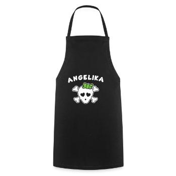 Pirate Angelika Design for Girls and Women - Cooking Apron - black - Front - AI Model Male 185 dark (185cm)