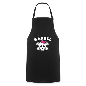 Pirate Bärbel Design for Girls and Women - Cooking Apron - black - Front - AI Model Male 185 dark (185cm)